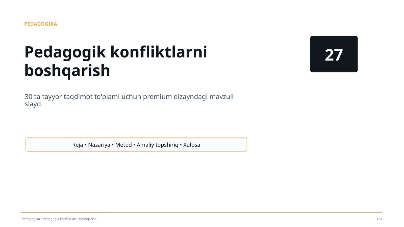 Pedagogik konfliktlarni boshqarish