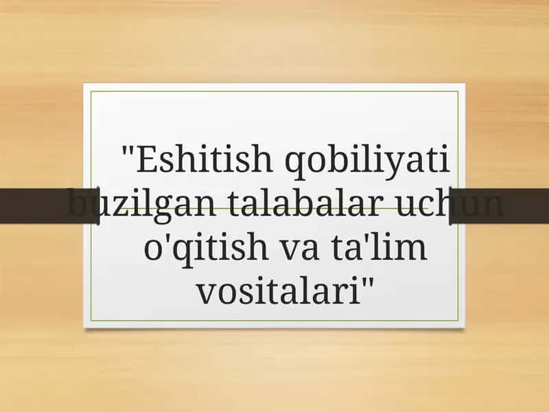 Ko'rgazmali o'quv qurollari
