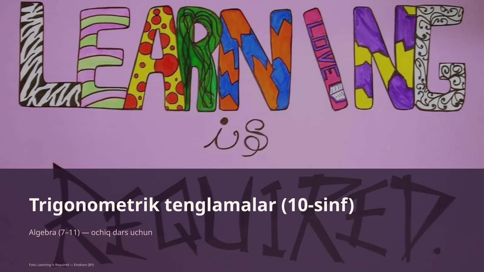Trigonometrik tenglamalar (10-sinf)