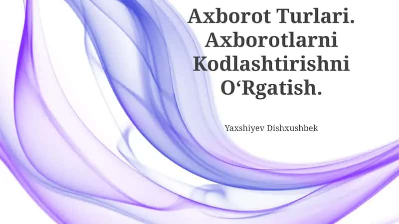 Sensorlar va Aksonlar