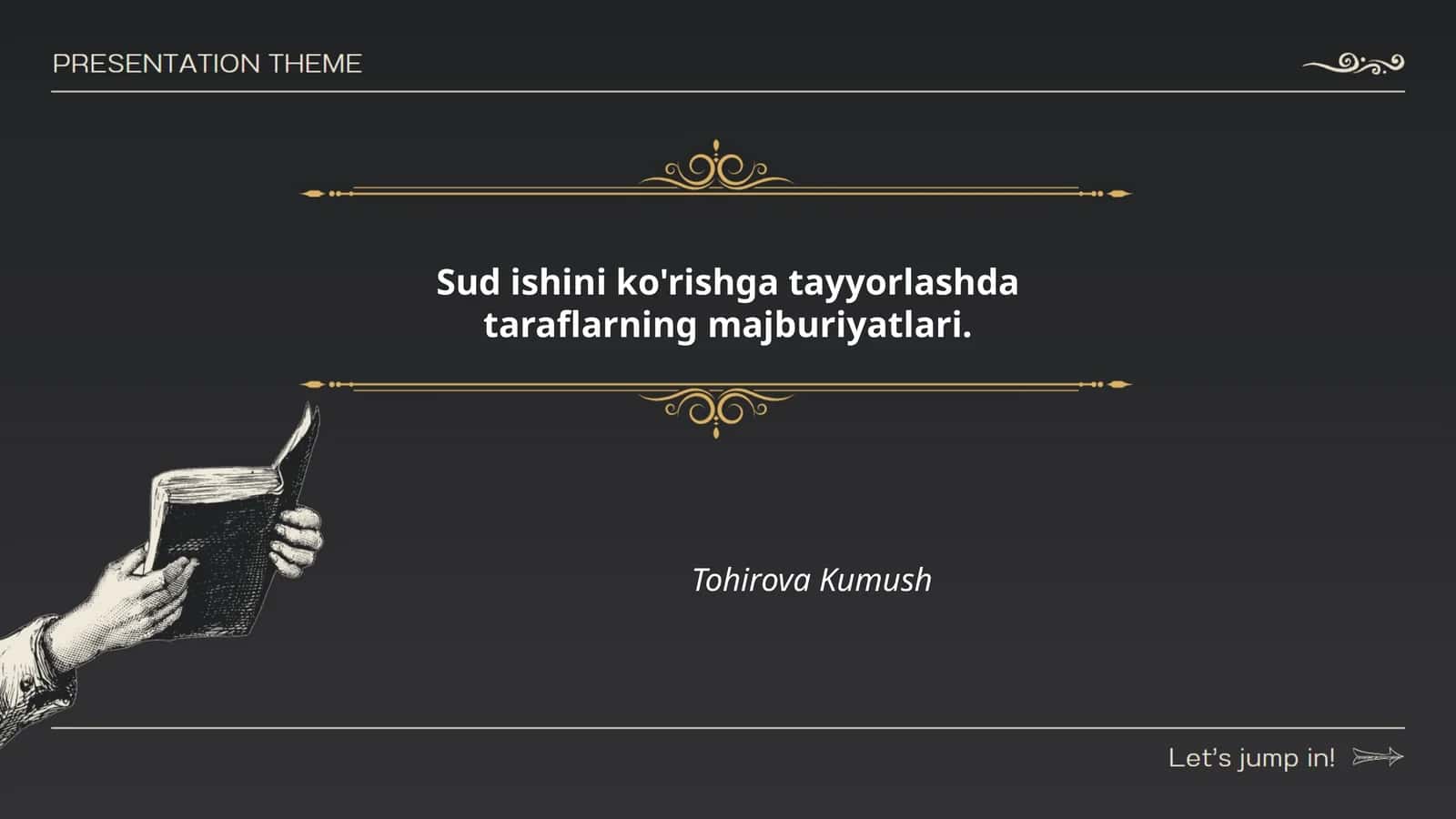 Sud ishini ko'rishga tayyorlashda taraflarning majburiyatlari