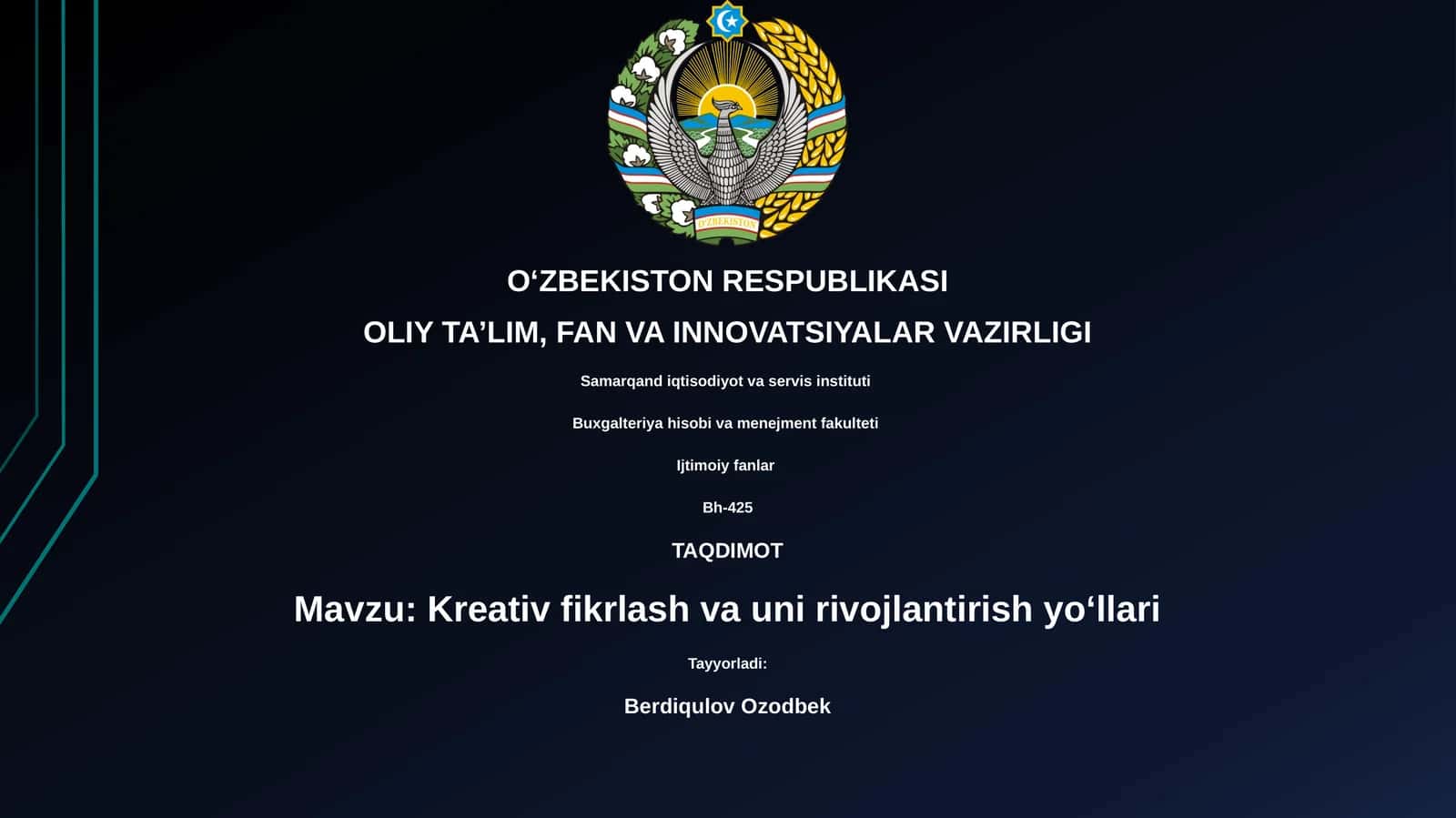 Kreativ fikrlash va uni rivojlantirish yoʻllari