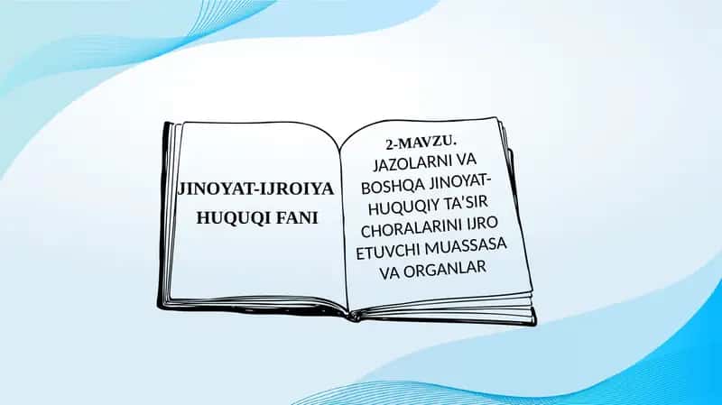 Jazolarni va boshqa jinoyat-huquqiy ta’sir choralarini ijro etuvchi muassasa va organlar