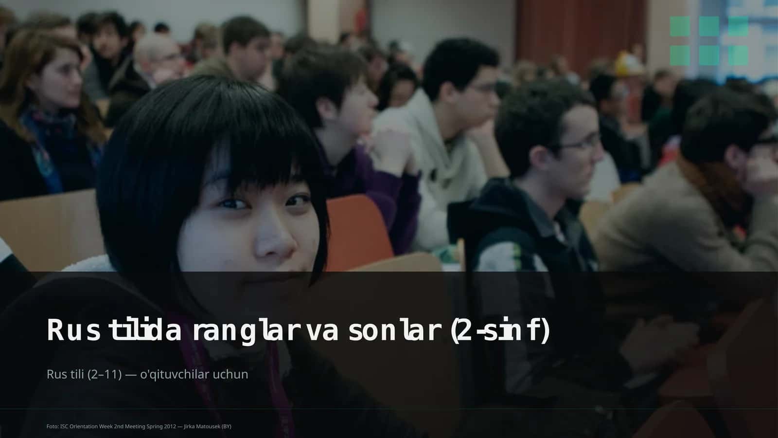 Rus tilida ranglar va sonlar (2-sinf)