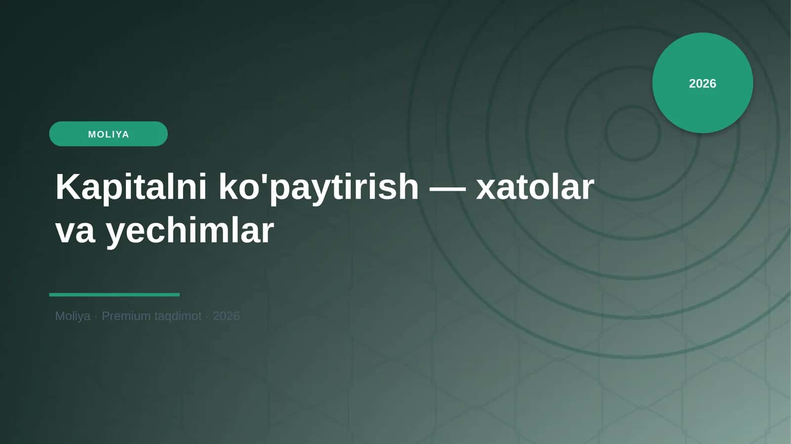 Kapitalni ko'paytirish — xatolar va yechimlar