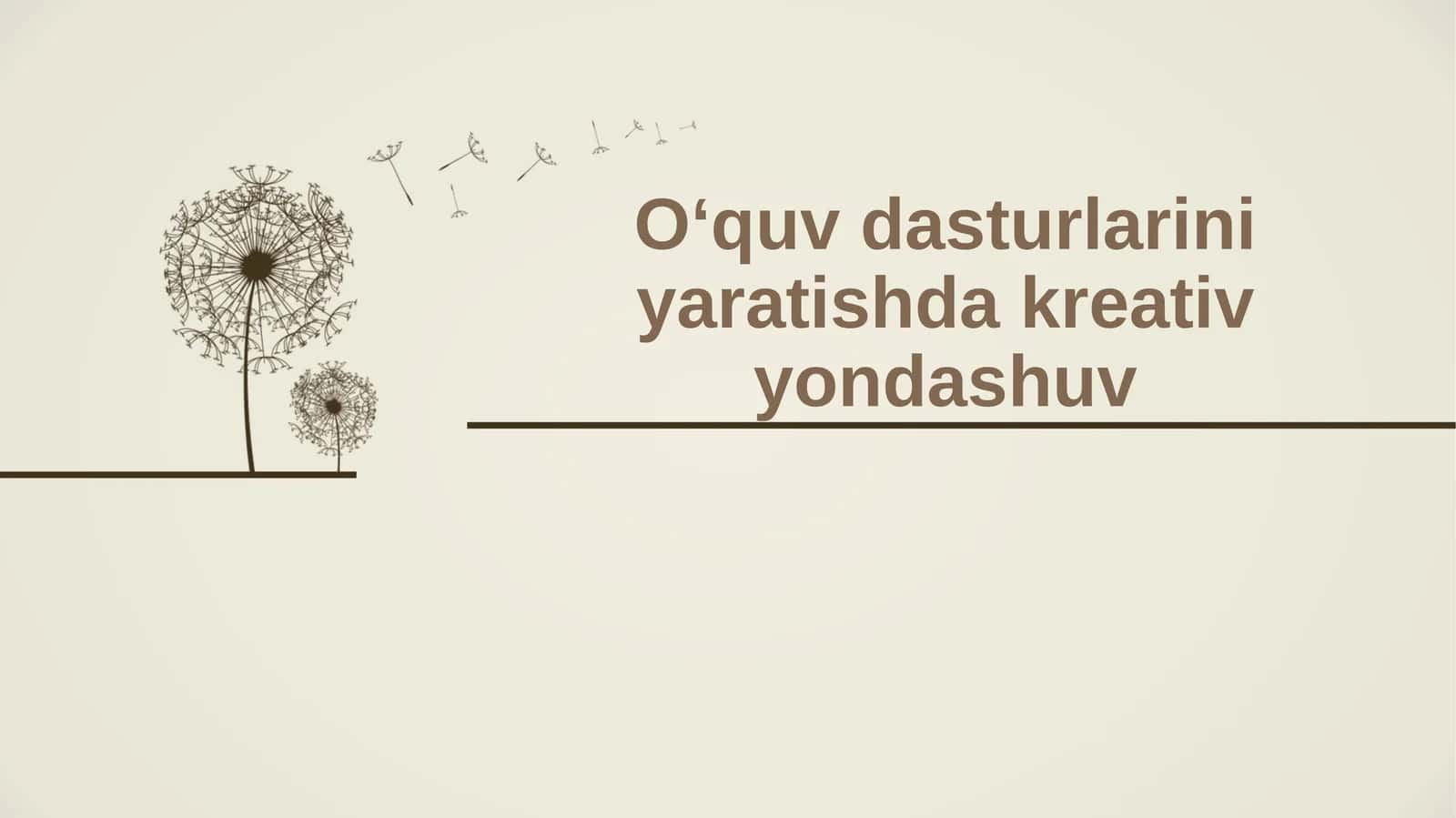 Kreativ yondashuv