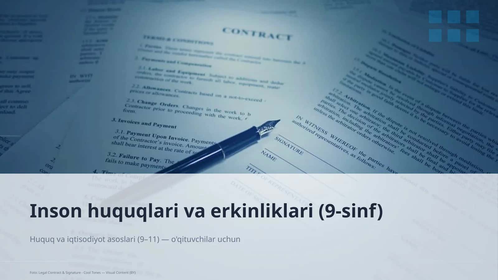 Inson huquqlari va erkinliklari (9-sinf)