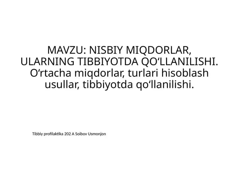 Tibbiyprofilaktika202ASoibovUsmonjon