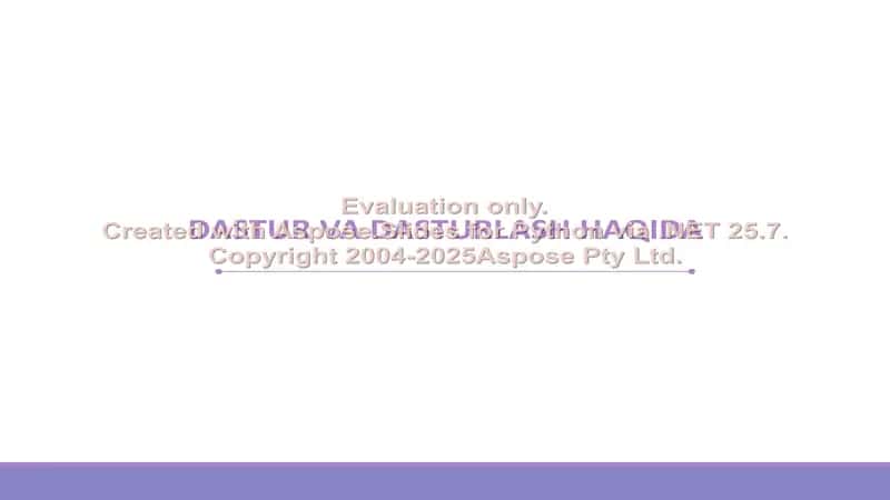 Dastur va Dasturlash Haqida