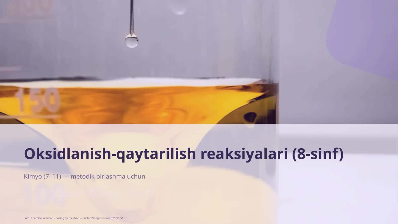 Oksidlanish-qaytarilish reaksiyalari (8-sinf)