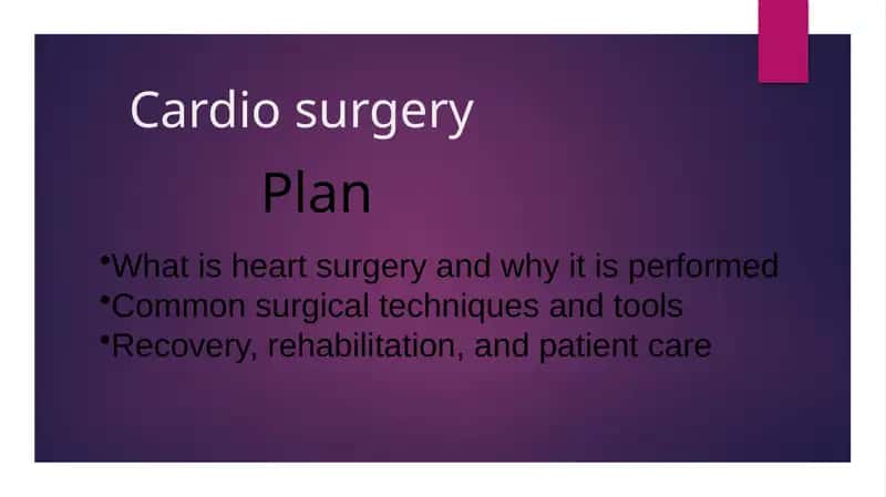 Cardio surgery