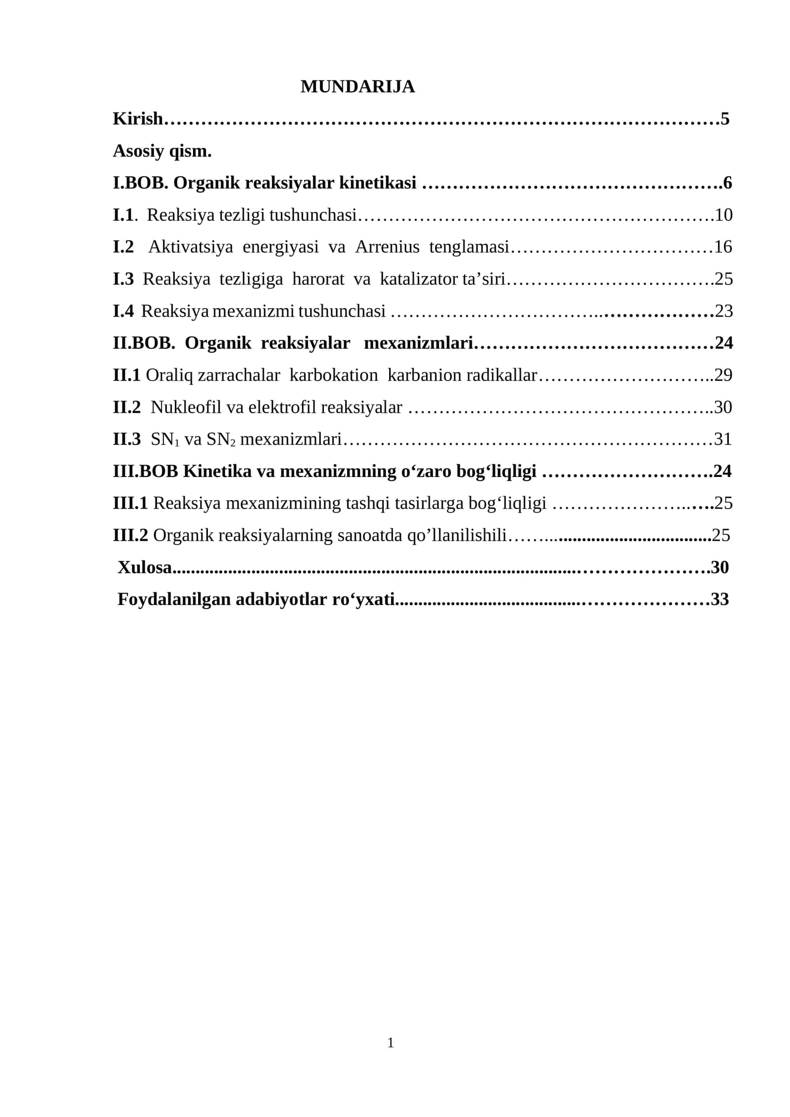 Organik reaksiyalar kinetikasi va mexanizmlari