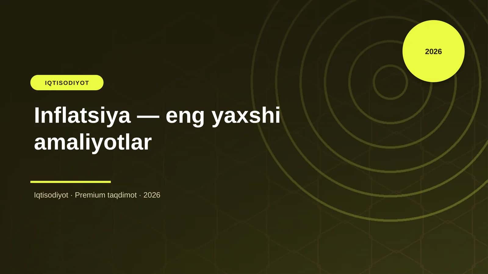 Inflatsiya — eng yaxshi amaliyotlar