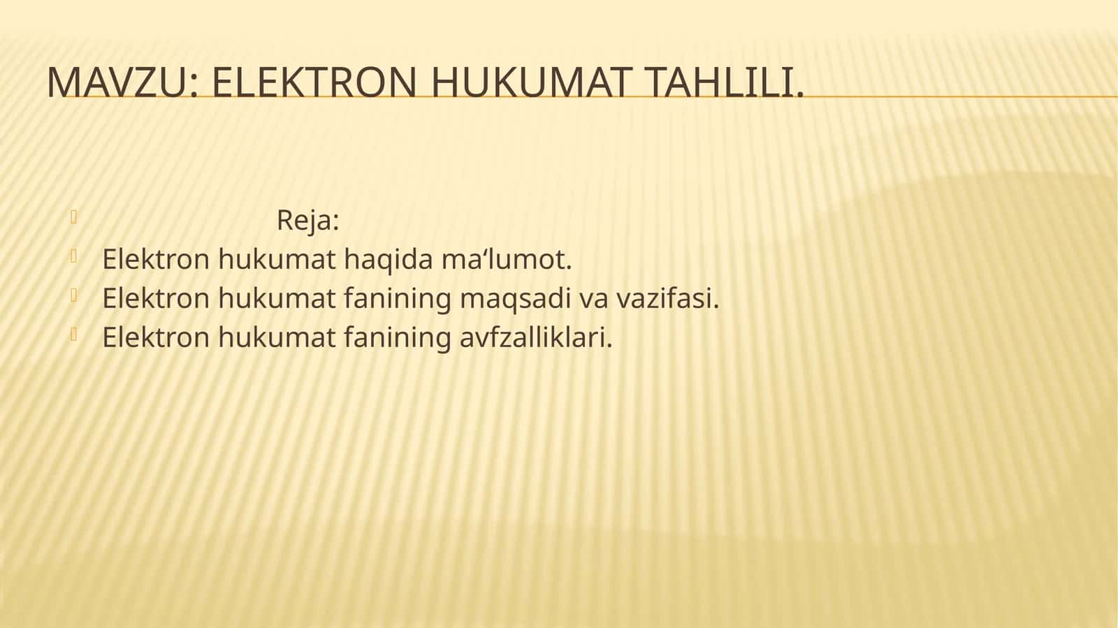 Elektron hukumat tahlili