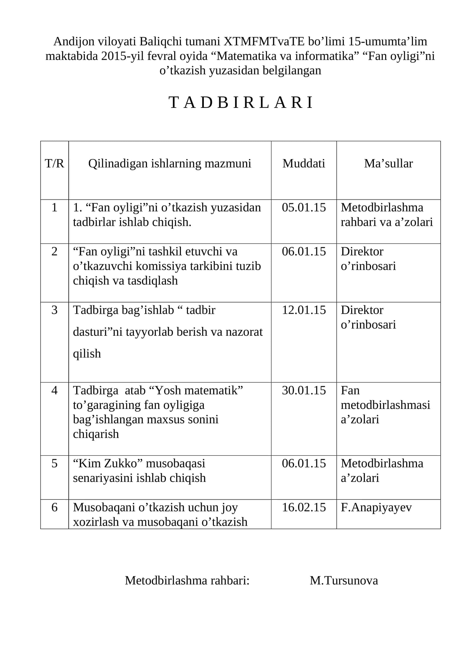 Matematika va informatika Fan oyligi