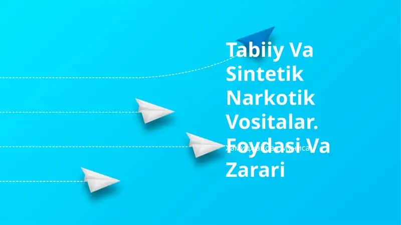 Tabiiy Va Sintetik Narkotik Vositalar. Foydasi Va Zarari