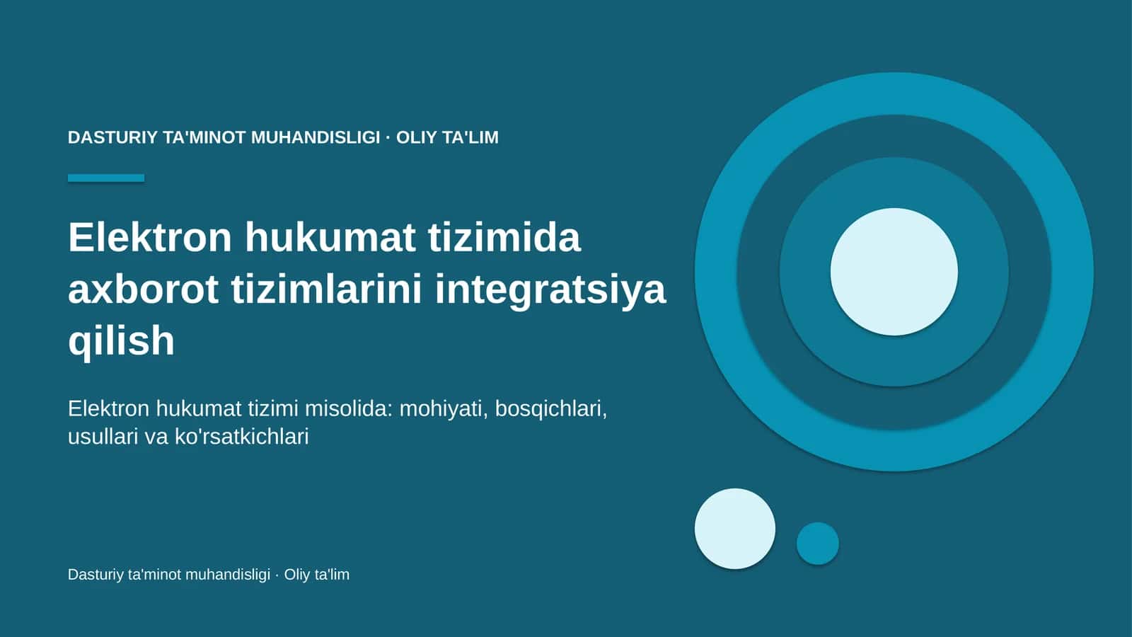 elektron hukumat tizimida axborot tizimlarini integratsiya qilish 4321