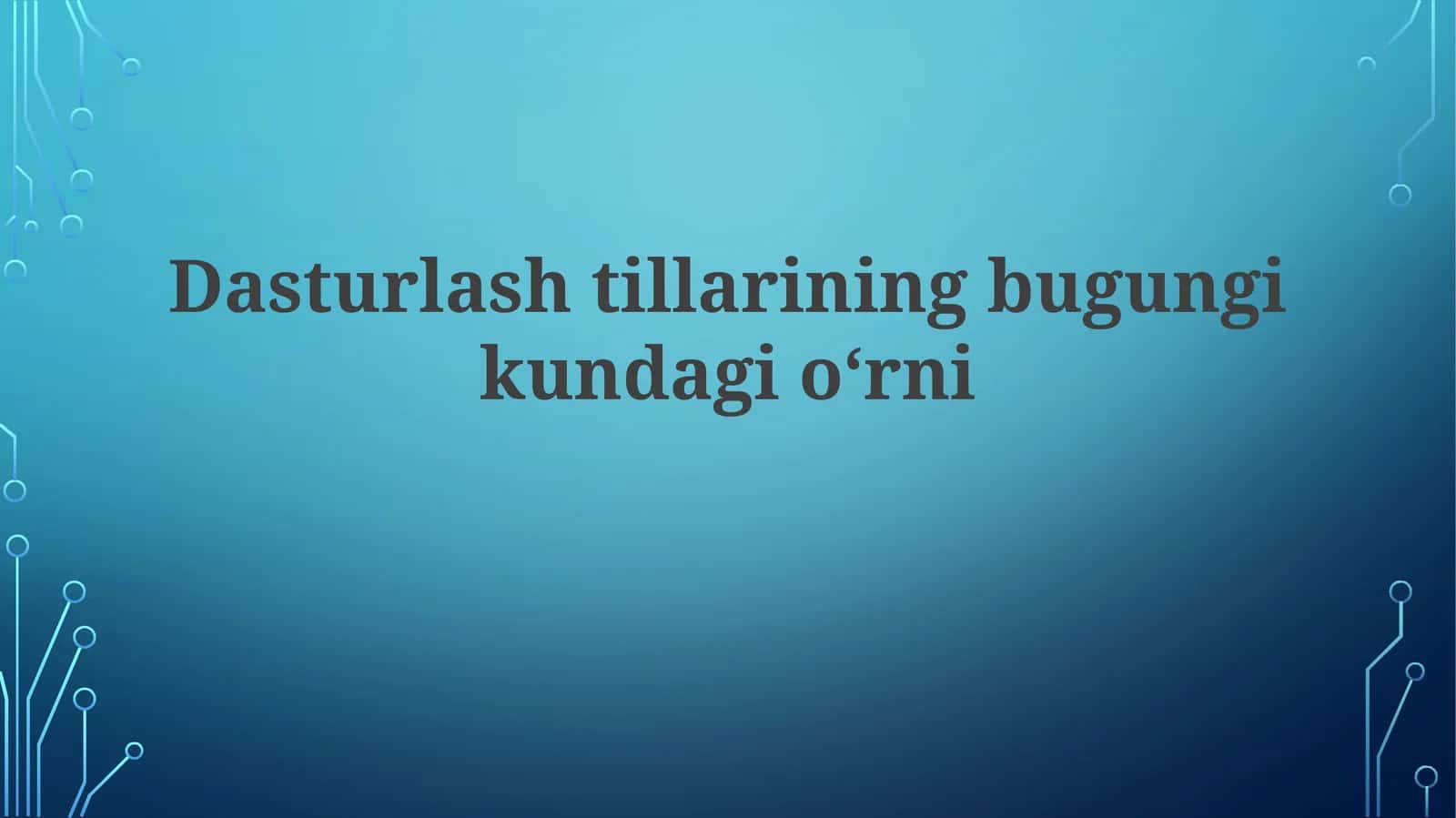 Kiberxavfsizlik va Dasturlash