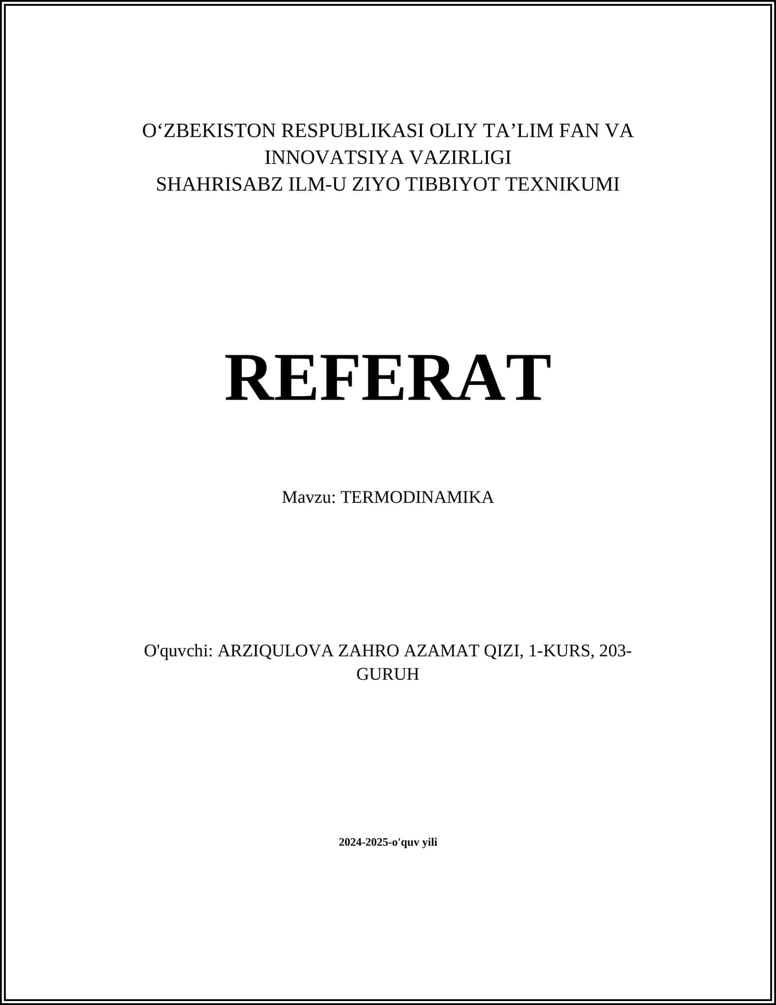 TERMODINAMIKA