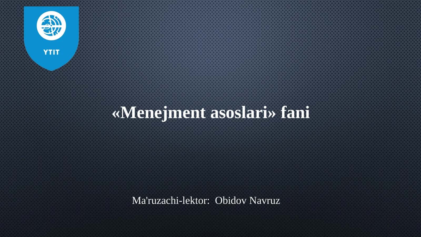 TASHKILOTDAGI MULOQOT TIZIMI