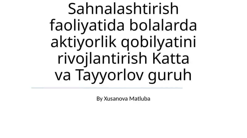 Aktiyorlik qobilyati