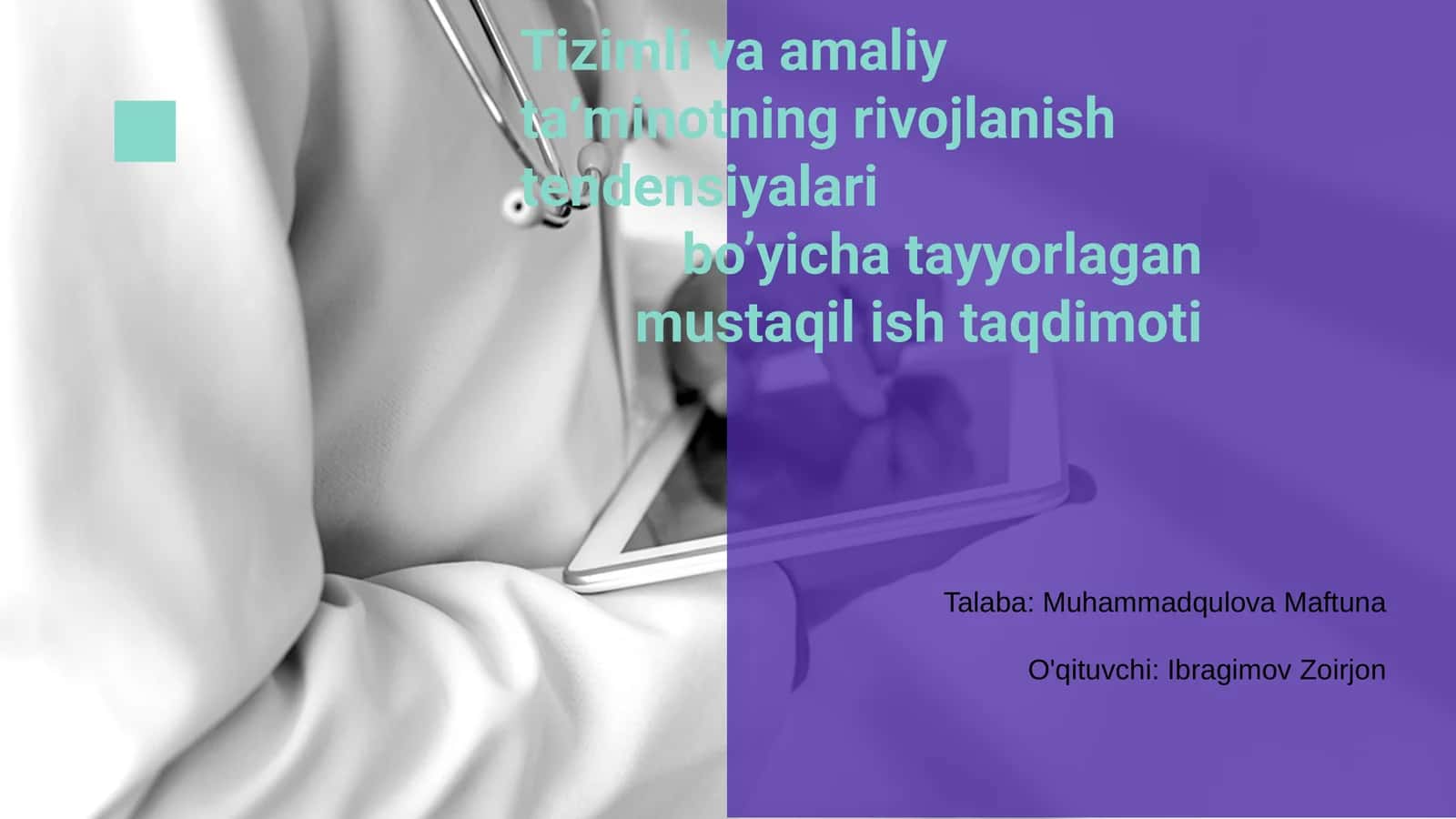 Tizimli va amaliy taʼminotning rivojlanish tendensiyalari