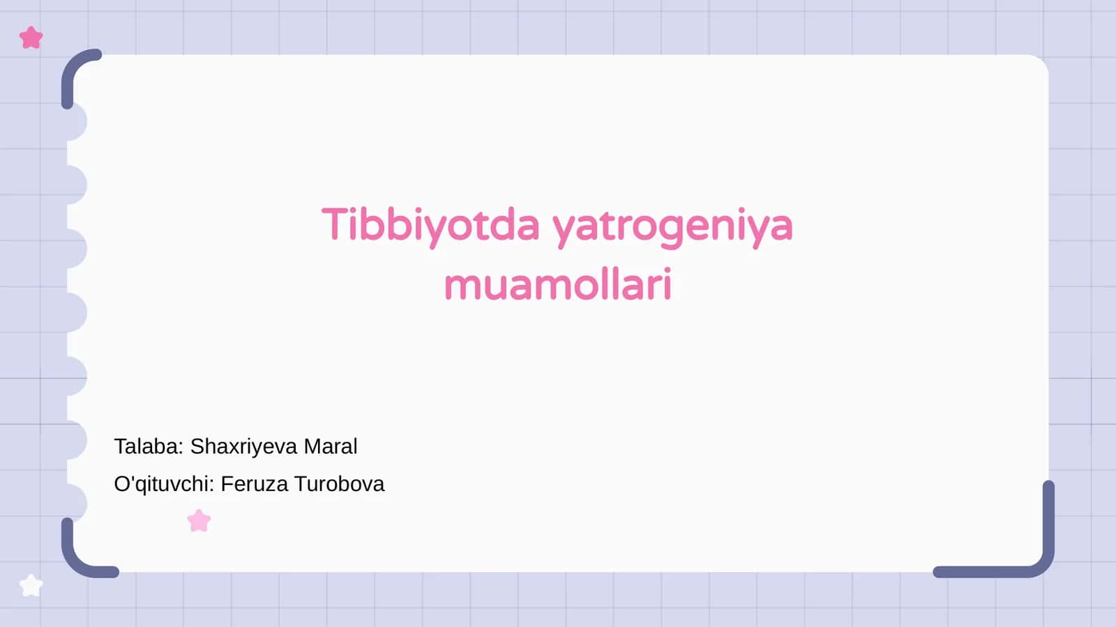 Tibbiyotda yatrogeniya muamollari
