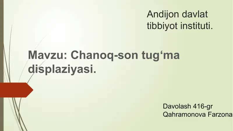 Chanoq-sont-displaziyasi davolash