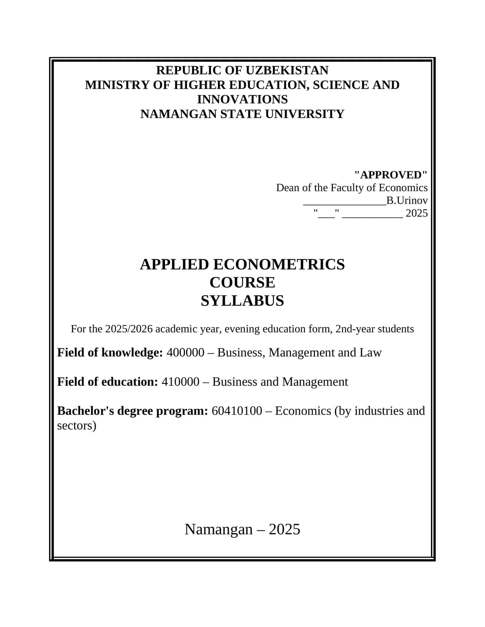 Agricultural Economics