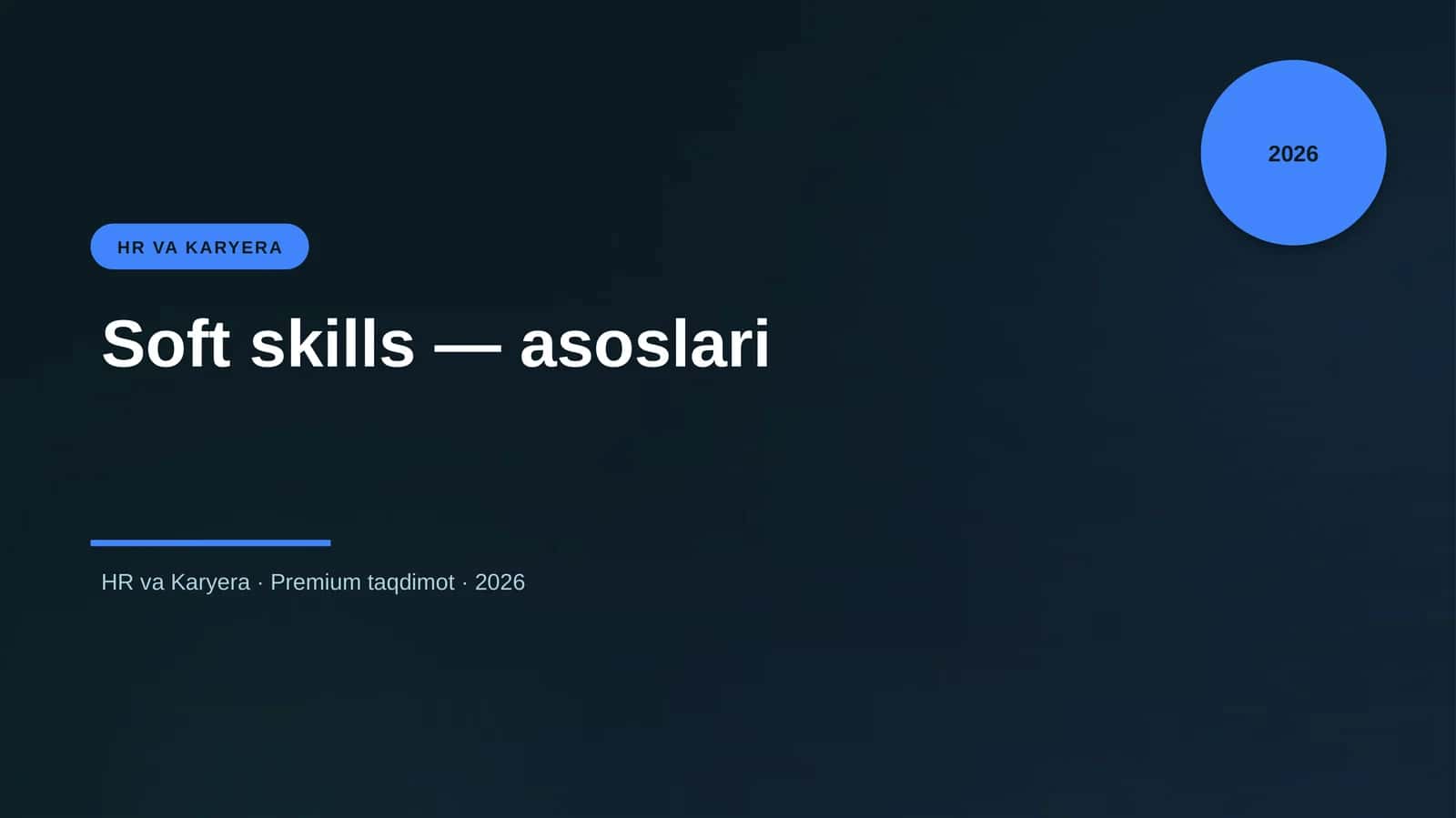 Soft skills — asoslari