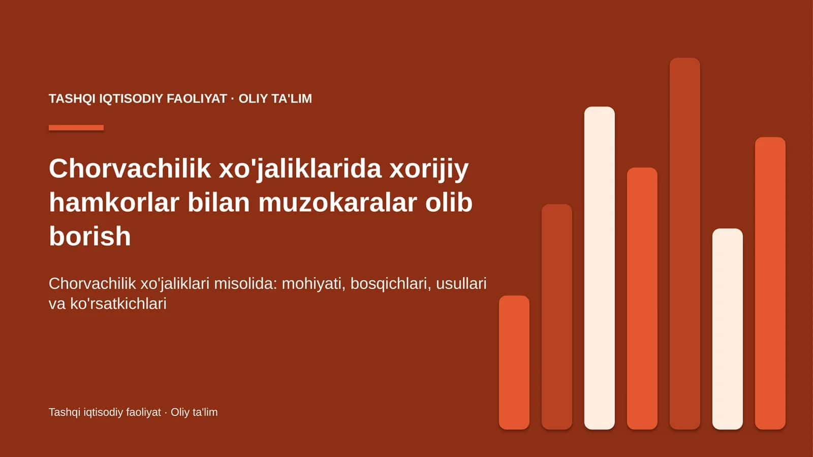 Chorvachilik xo'jaliklarida xorijiy hamkorlar bilan muzokaralar olib borish