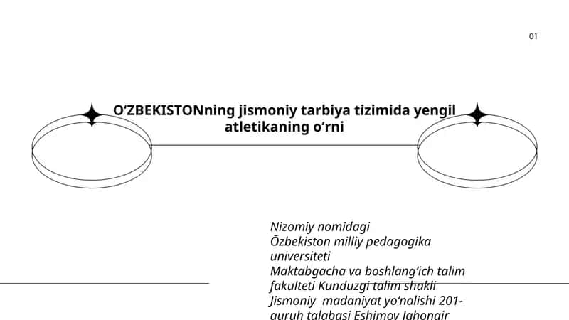 OʻZBEKISTONning jismoniy tarbiya tizimida yengil atletikaning oʻrni