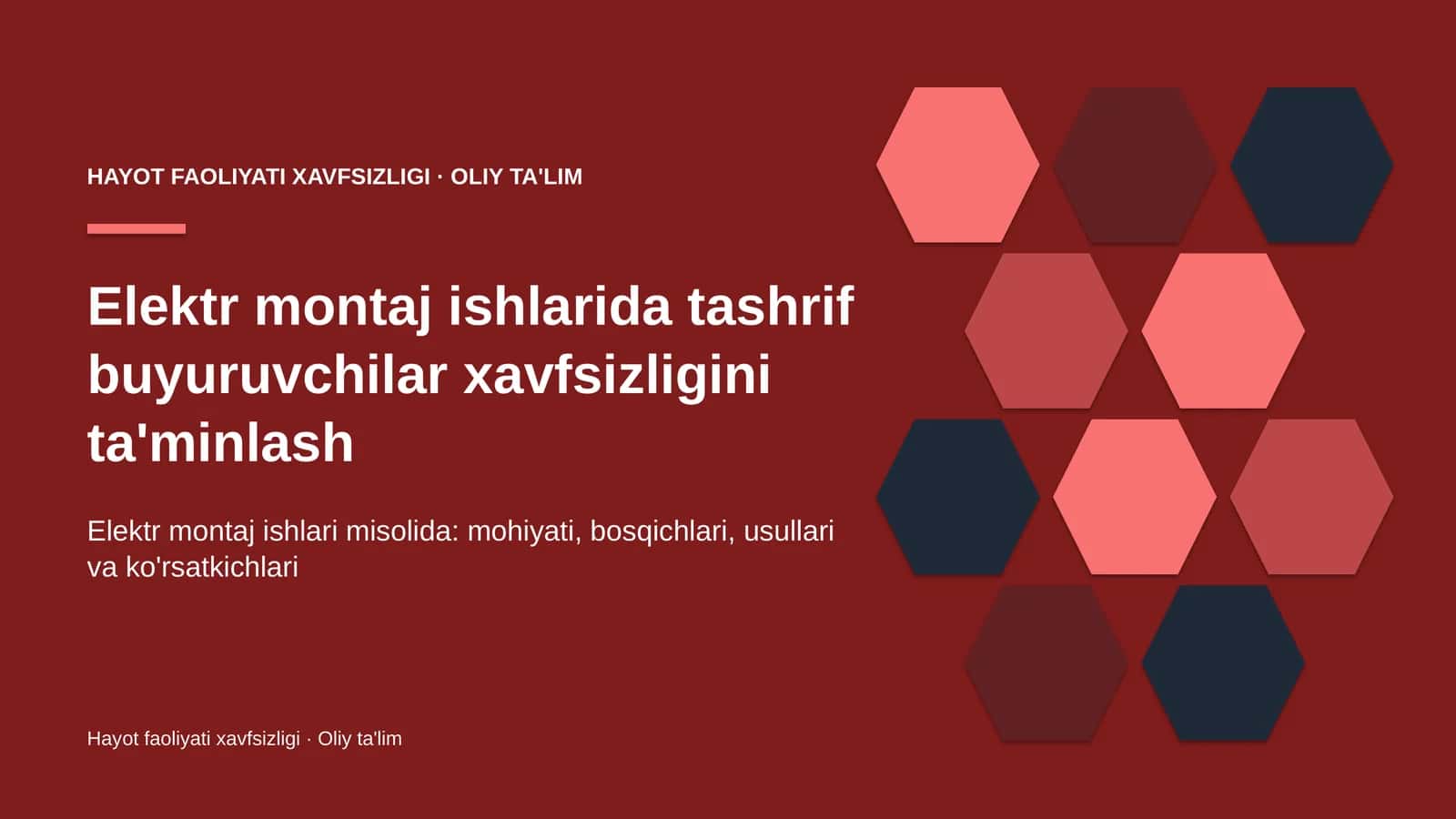 elektr montaj ishlarida tashrif buyuruvchilar xavfsizligini ta'minlash 5484