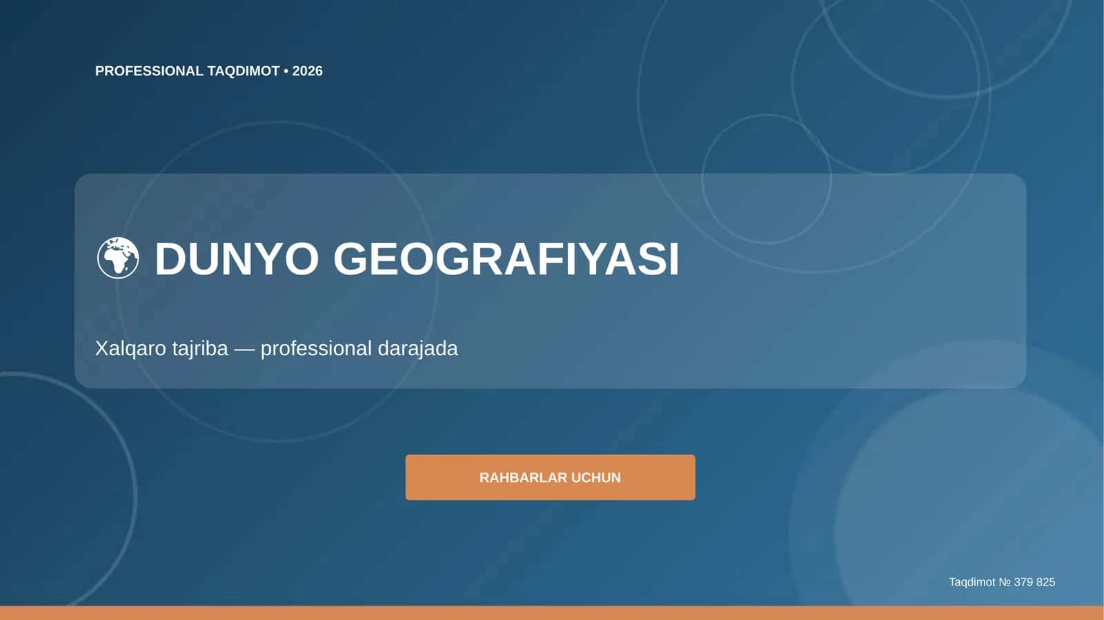 DUNYO GEOGRAFIYASI