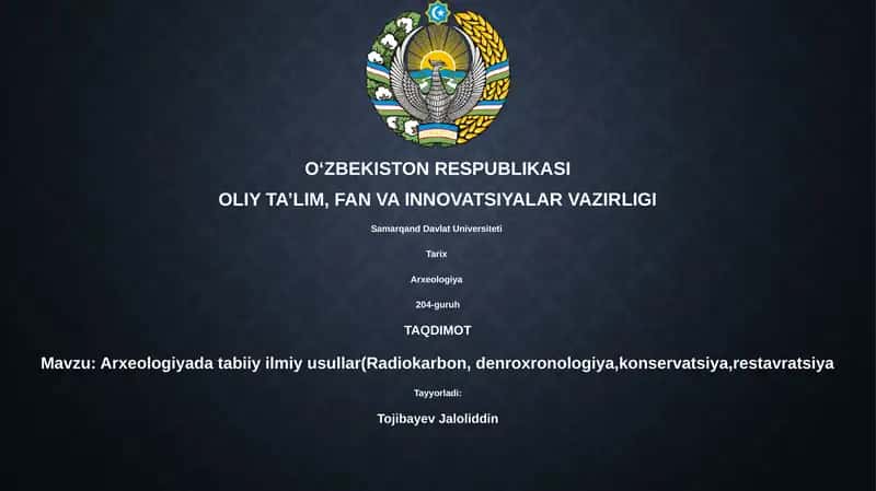 Arxeologiyada tabiiy ilmiy usullar
