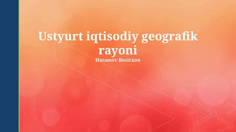 Ustyurt iqtisodiy geografik rayoni