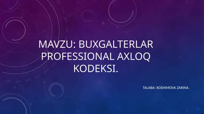 Buxgalterlar professional axloq kodeksi