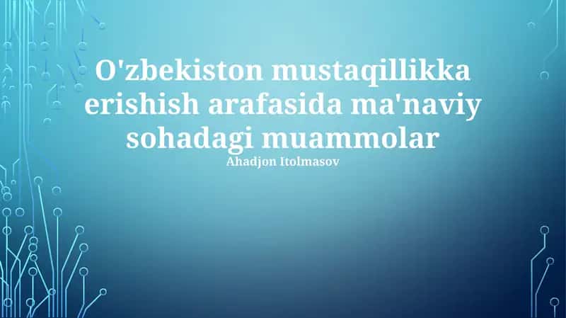 Yoshlarni ma'naviy tarbiyalash dasturi