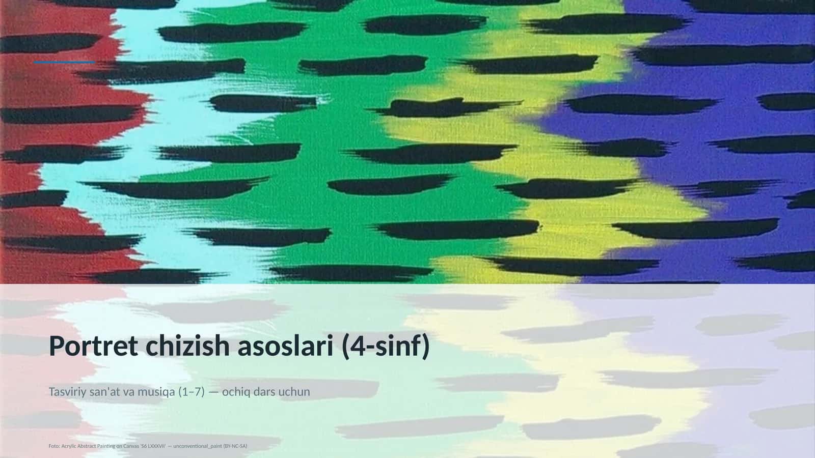 Portret chizish asoslari (4-sinf)