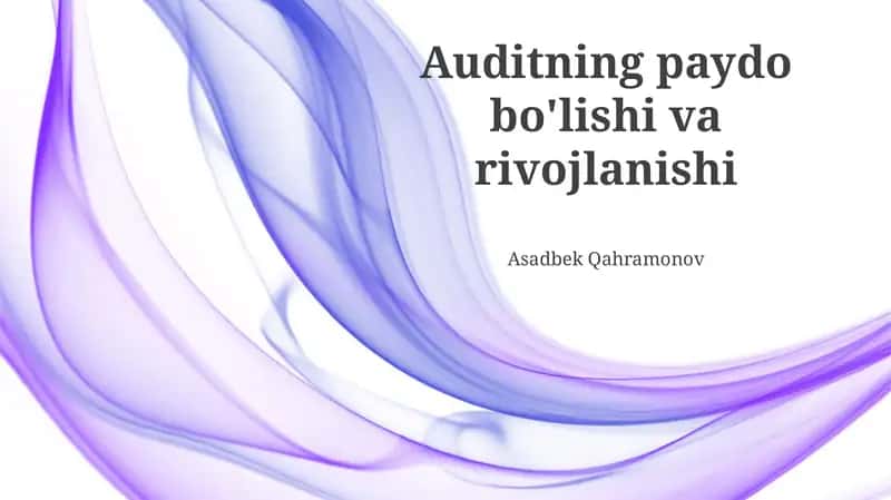 Zamonaviy Audit Texnologiyalari va Standartlari