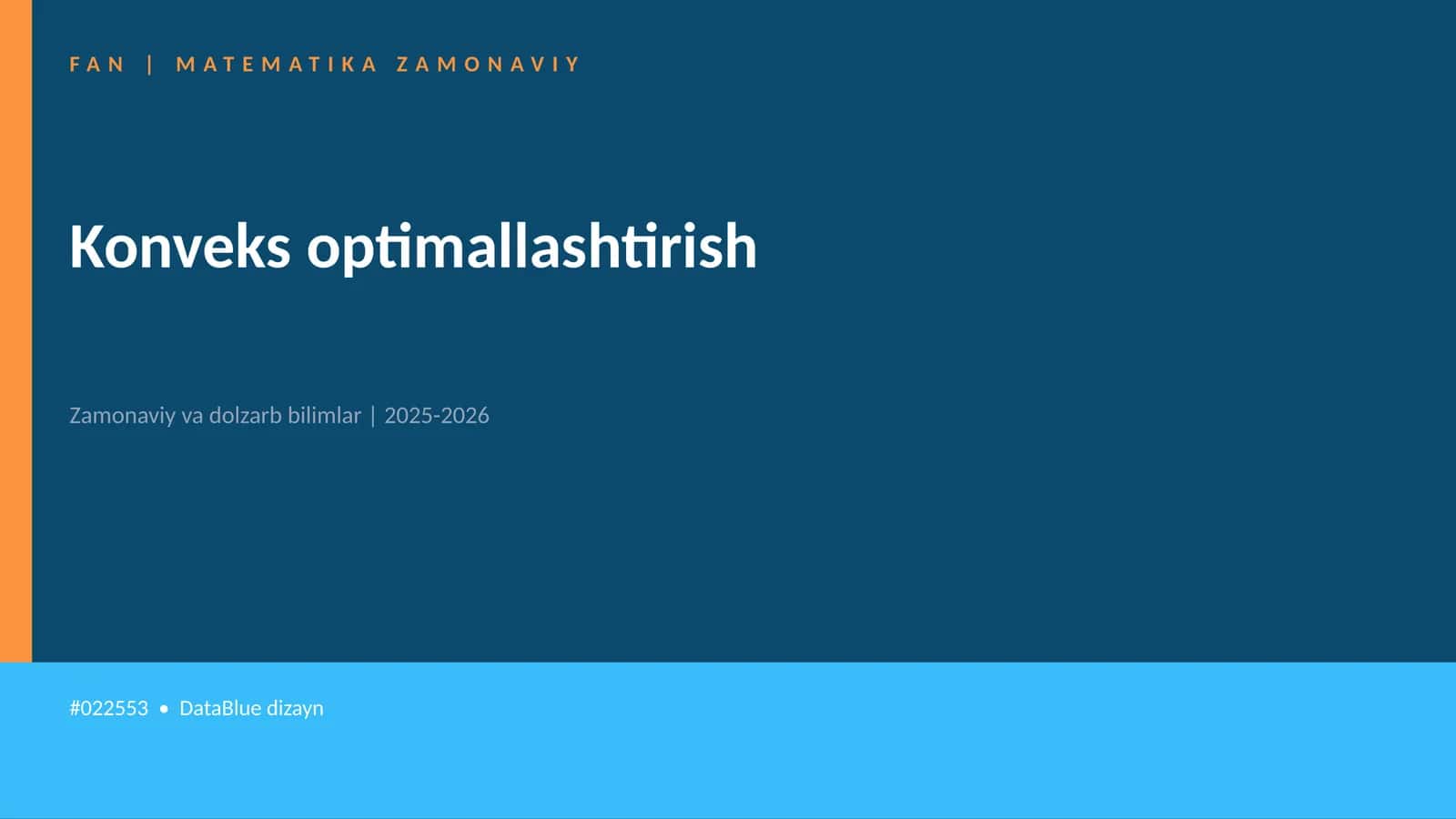 Konveks optimallashtirish