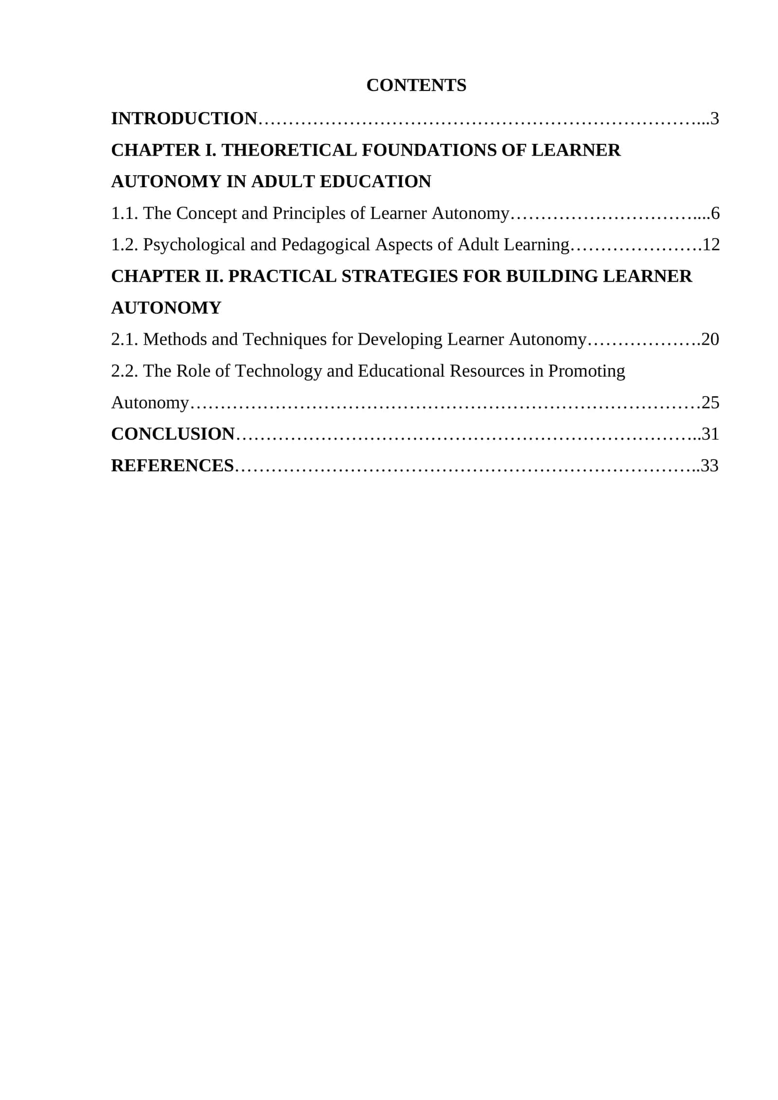Building learner autonomy in adult education