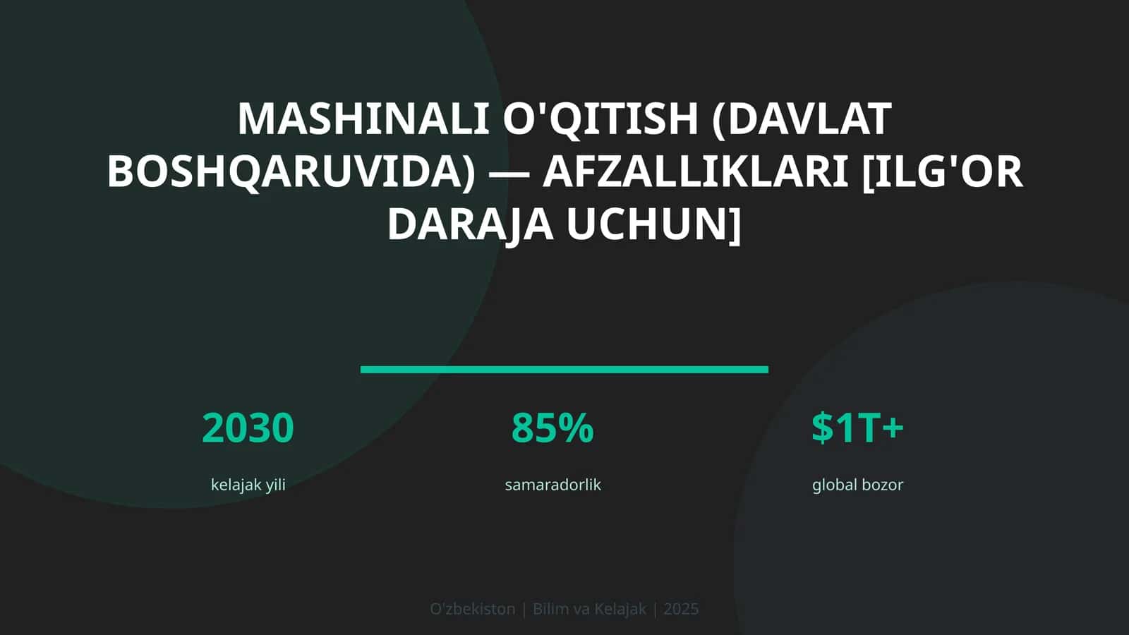 Mashinali o'qitish (davlat boshqaruvida) — afzalliklari [ilg'or daraja uchun]