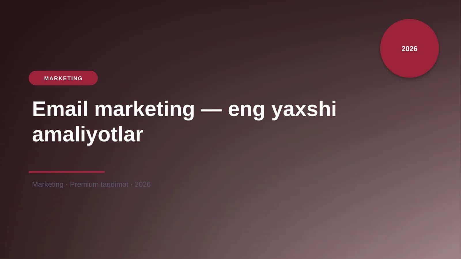 Email marketing — eng yaxshi amaliyotlar
