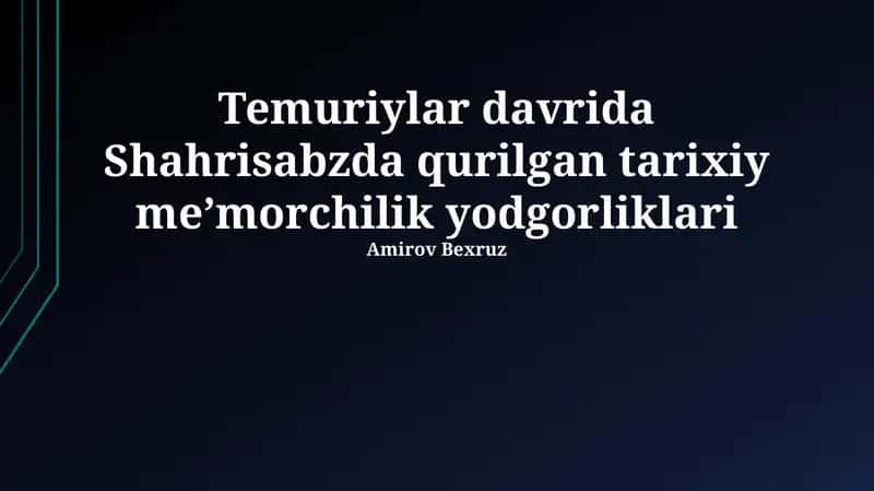 Dorus-siadat saroyi: qurilish tarixi va ahamiyati