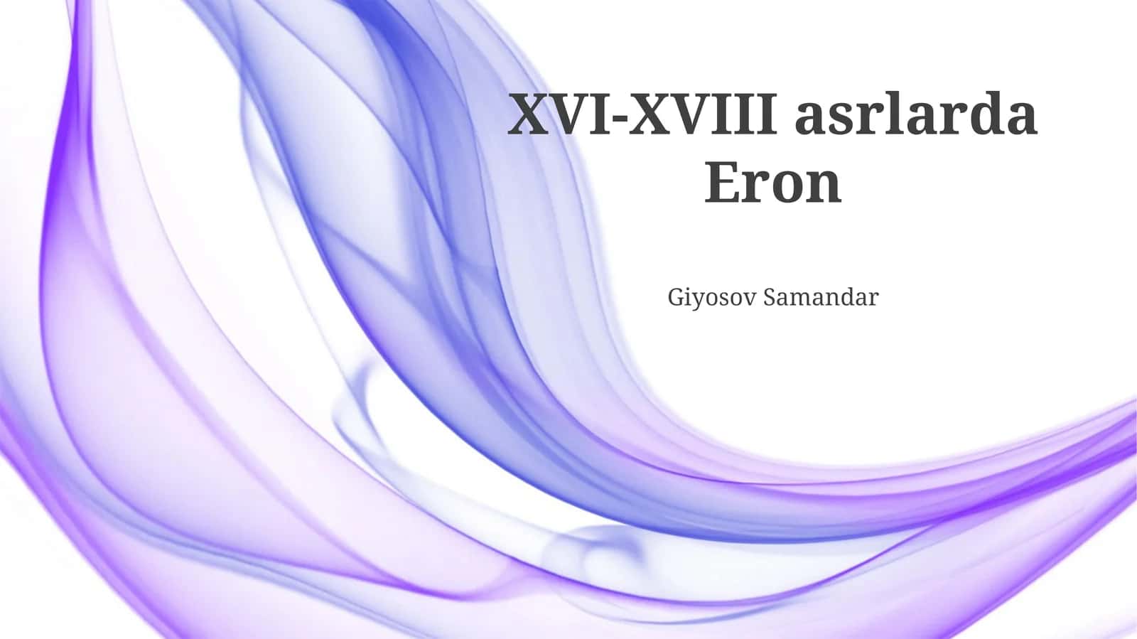 XVI-XVIII asrlarda Eron