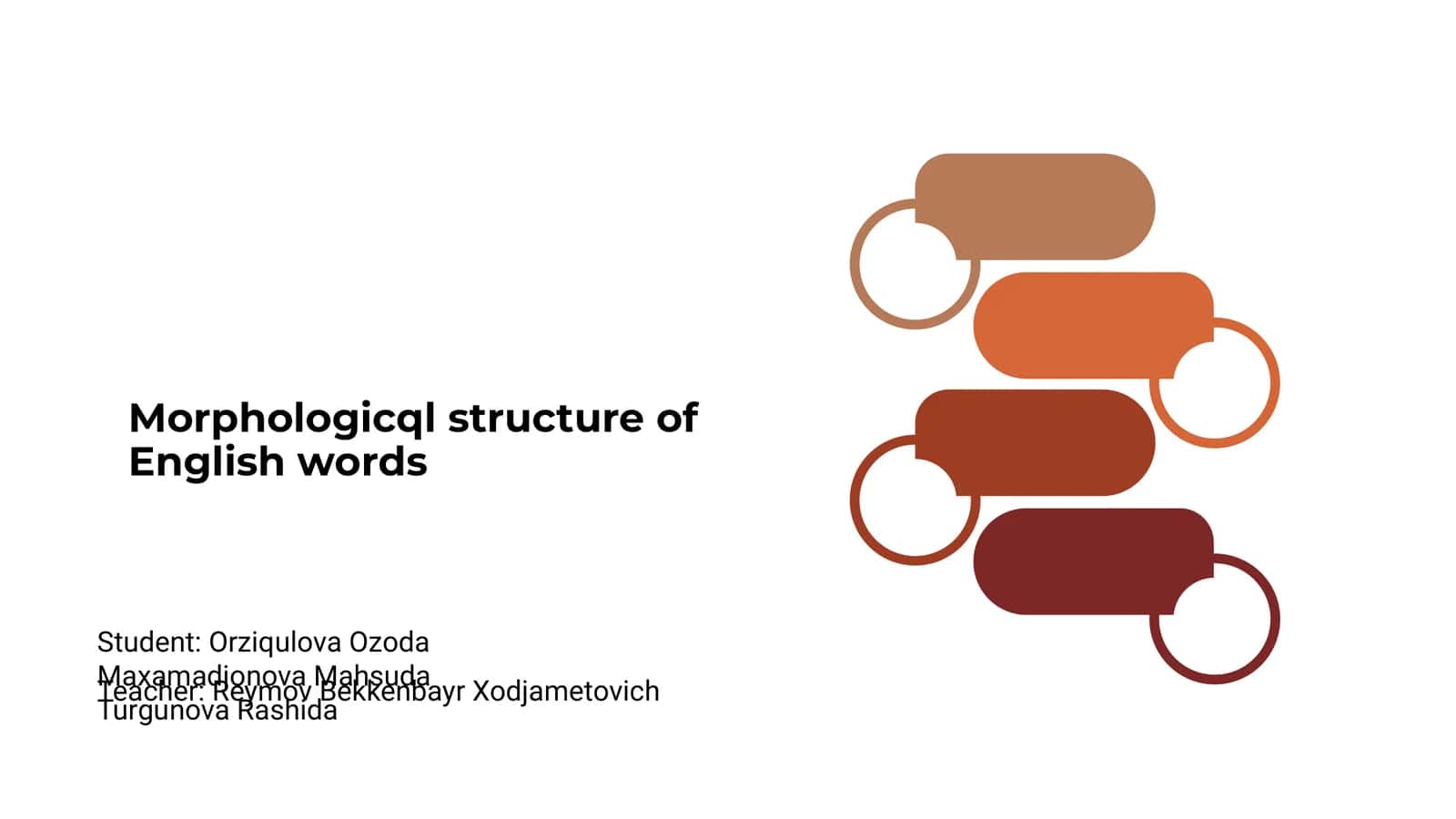 Morphologicql structure of English words