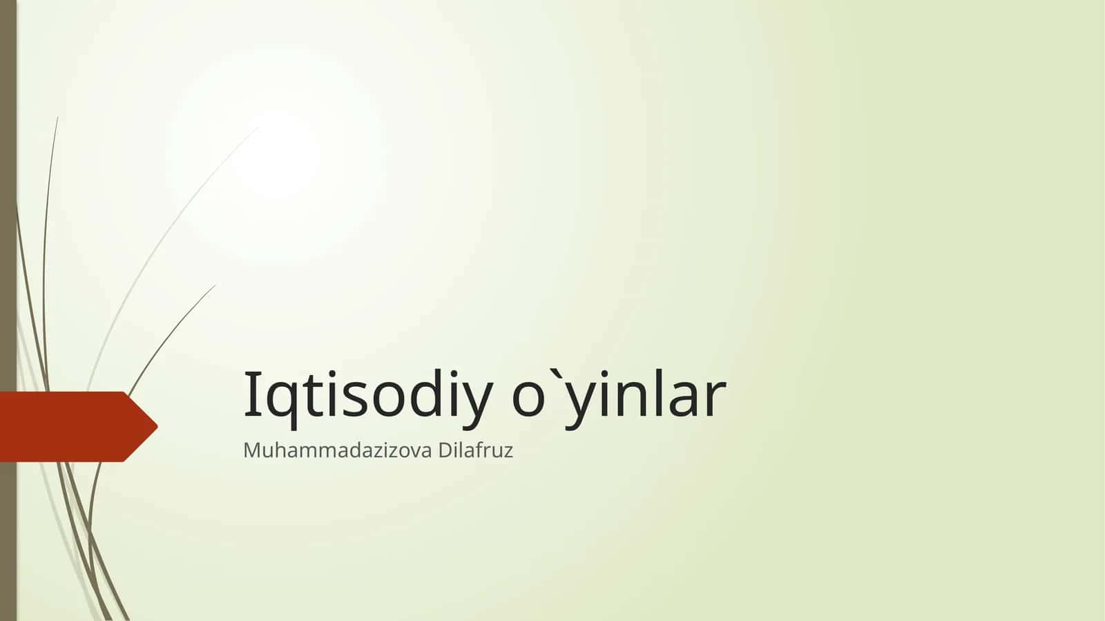 Iqtisodiyo`yinlar