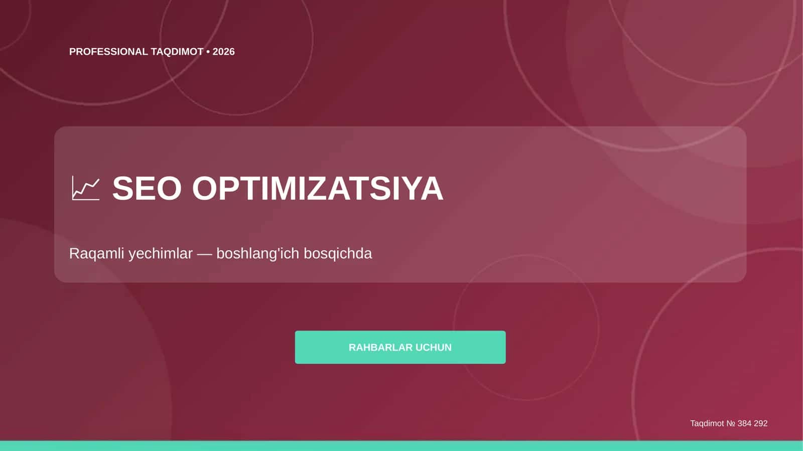 SEO OPTIMIZATSIYA