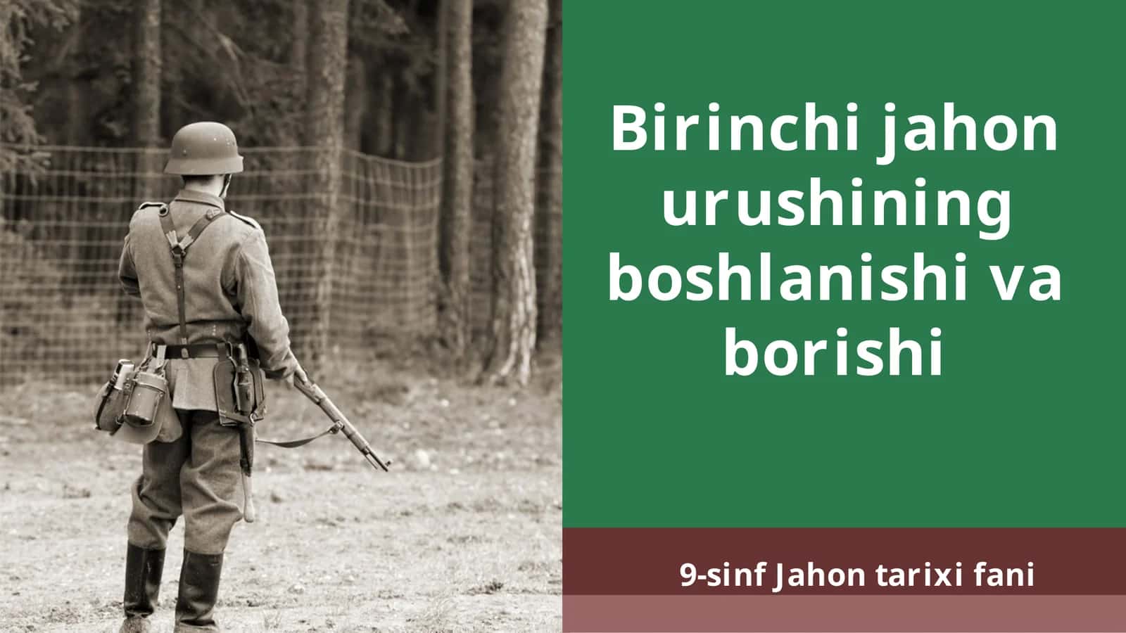 Birinchi jahon urushining boshlanishi va borishi